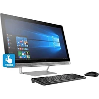 HP 27-A230 27 in. Touchscreen, i5, 12GB, 1TB, Windows 10 All-in-1 Desktop Computer - OPEN BOX PV27A230 | Electronic Express