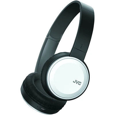 JVC HAS190BTW Colorful Bluetooth Wireless Headphones - White - OPEN BOX | Electronic Express