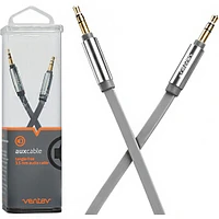 Ventev AUXCABLEGRYVNV 4 Ft. Auxiliary Cable - Gray 517092 | Electronic Express