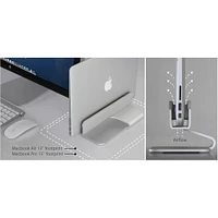Rain Design 10037 mTower Vertical Laptop Stand - Silver - OPEN BOX MTOWERSLV | Electronic Express