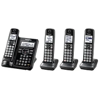 Panasonic KX-TGF544B Expandable Cordless Phone - 4 Handsets OPEN BOX KXTGF544 | Electronic Express