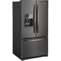 Whirlpool WRF555SDHV 25 Cu. Ft. Black Stainless French Door Refrigerator | Electronic Express