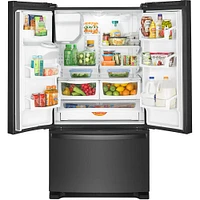 Whirlpool WRF555SDHV 25 Cu. Ft. Black Stainless French Door Refrigerator | Electronic Express