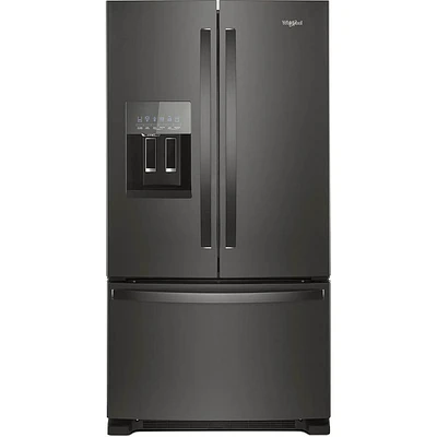 Whirlpool WRF555SDHV 25 Cu. Ft. Black Stainless French Door Refrigerator | Electronic Express
