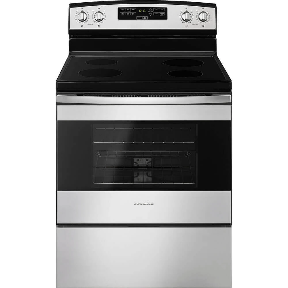 Amana 4.8 Cu. Ft. Free Standing Stainless Steel Range | Electronic Express