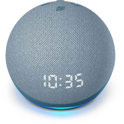 Amazon Echo Dot (4th Gen) Smart speaker with clock and Alexa - Twilight Blue  | Electronic Express