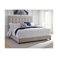 Ashley Dolante King Upholstered Bed - Beige | Electronic Express