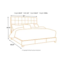 Ashley Dolante King Upholstered Bed - Beige | Electronic Express