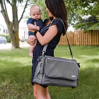 bbluv Ultra Complete Diaper Bag - Heather Gray | Electronic Express