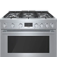 Bosch 3.5 Cu. Ft. Stainless Freestanding Gas Convection Range | Electronic Express