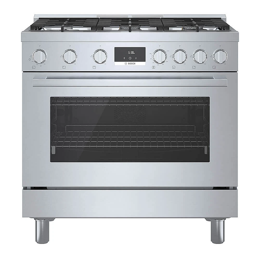 Bosch 3.5 Cu. Ft. Stainless Freestanding Gas Convection Range | Electronic Express