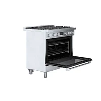 Bosch 3.5 Cu. Ft. Stainless Freestanding Gas Convection Range | Electronic Express