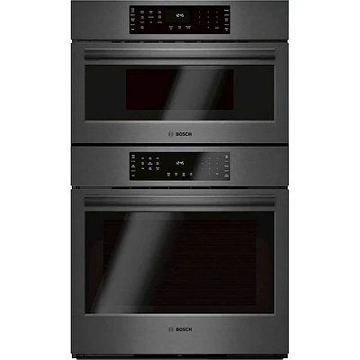 Bosch 30 inch Black Stainless Electric Convection Wall Oven with Microwave | Electronic Express