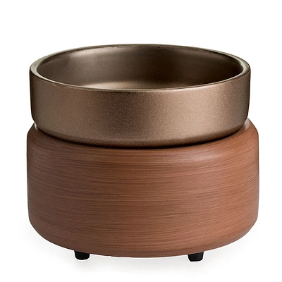 Candle Warmers Pewter Walnut 2-in-1 Classic Fragrance Warmer  | Electronic Express
