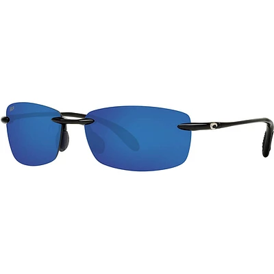 Costa Ballast Shiny Black/Blue Mirror Polarized Mens Sunglasses | Electronic Express