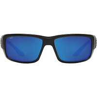 Costa Fantail Blackout/Blue Mirror Polarized Mens Sunglasses | Electronic Express