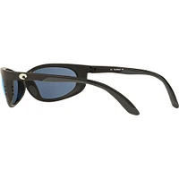 Costa Fathom Matte Black/Blue Mirror Polarized Mens Sunglasses | Electronic Express