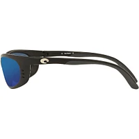 Costa Fathom Matte Black/Blue Mirror Polarized Mens Sunglasses | Electronic Express