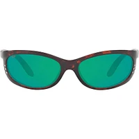 Costa Fathom Tortoise/Green Mirror Polarized Mens Sunglasses | Electronic Express