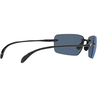 Costa Gulf Shore Shiny Black/Blue Mirror Polarized Mens Sunglasses | Electronic Express