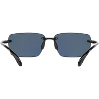 Costa Gulf Shore Shiny Black/Blue Mirror Polarized Mens Sunglasses | Electronic Express