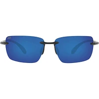 Costa Gulf Shore Shiny Black/Blue Mirror Polarized Mens Sunglasses | Electronic Express