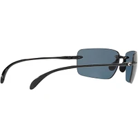 Costa Gulf Shore Shiny Black/Grey Polarized Mens Sunglasses | Electronic Express