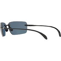 Costa Gulf Shore Shiny Black/Grey Polarized Mens Sunglasses | Electronic Express