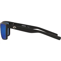Costa Rinconcito Matte Black/Blue Mirror Polarized Mens Sunglasses | Electronic Express