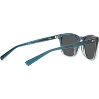 Costa Sullivan Shiny Deep Teal Fade/Grey Silver Polarized Glass Mens Sunglasses | Electronic Express