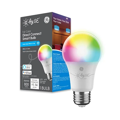 Cync by GE Full Color Direct Connect Smart Bulb (1 LED A19 Bulb), | Electronic Express