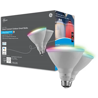 Cync by GE LED Full Color Par38 Light Bulb - 2 pack | Electronic Express
