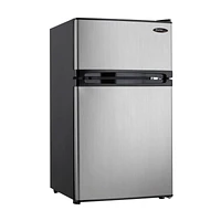 Danby DCR031B1BSLD 3.1 Cu. Ft. Stainless Two Door Compact Refrigerator - OPEN BOX | Electronic Express