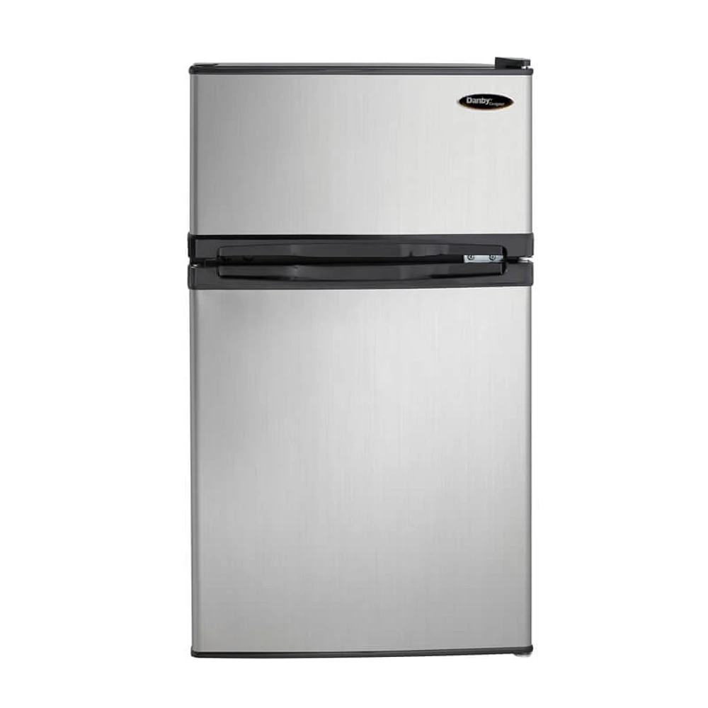 Danby DCR031B1BSLD 3.1 Cu. Ft. Stainless Two Door Compact Refrigerator - OPEN BOX | Electronic Express