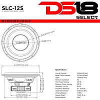 DS18 SELECT 12 inch Subwoofer 500 Watts Svc 4-Ohm | Electronic Express