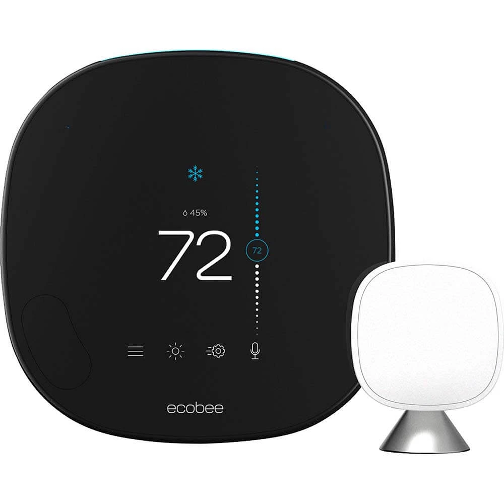 Ecobee Smart Thermostat with Voice Control - Black | Electronic Express