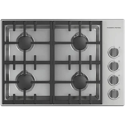 Series 9 30 inch Stainless Steel Gas Cooktop | Electronic Express