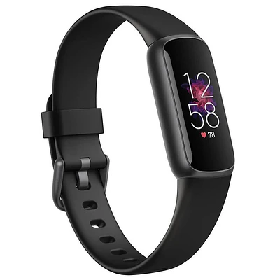 Fitbit Luxe Fitness & Wellness Tracker - Black/Graphite Stainless Steel | Electronic Express