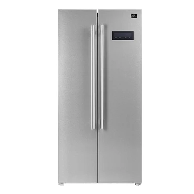 Forno 15.6 Cu. Ft. Salerno Stainless Side by Side Refrigerator | Electronic Express