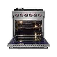 Forno inch Grattino Stainless Platinum Professional Freestanding Gas Range | Electronic Express