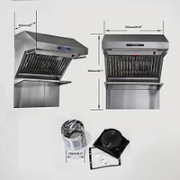 Forno inch Savona Stainless 1200 CFM Wall Mount Range Hood | Electronic Express