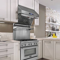 Forno inch Savona Stainless 1200 CFM Wall Mount Range Hood | Electronic Express