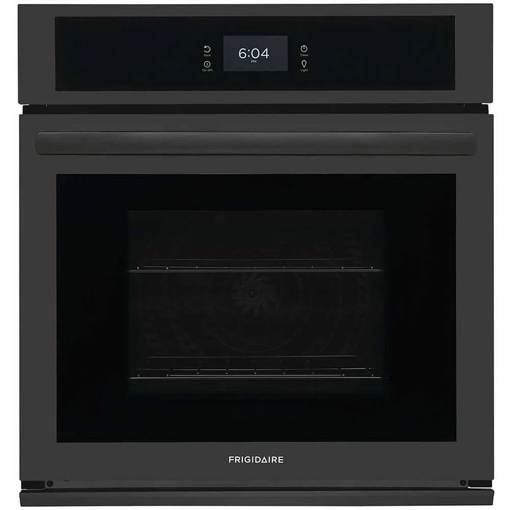 Frigidaire 27 inch Black Single Electric Wall Oven with Fan Convection | Electronic Express