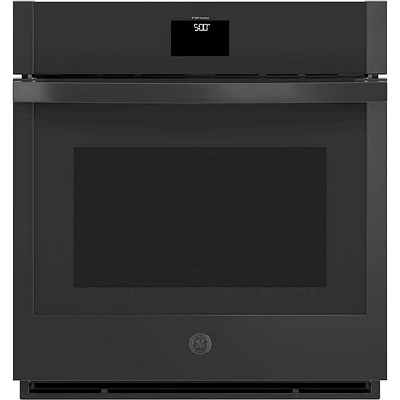 GE 27 inch Black Built-In Single Electric Convection Wall Oven | Electronic Express