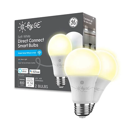 Cync By GE Soft White Direct Connect Smart Bulbs (2 LED A19 Light Bulbs) | Electronic Express