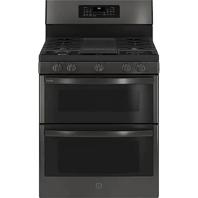 GE Profile 30 inch Free-Standing Gas Double Oven Convection Range | Electronic Express