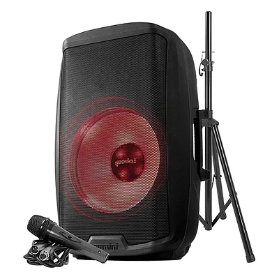 Demini 15 Inch 2000 Watt Multi-LED Loudspeaker with Stand | Electronic Express