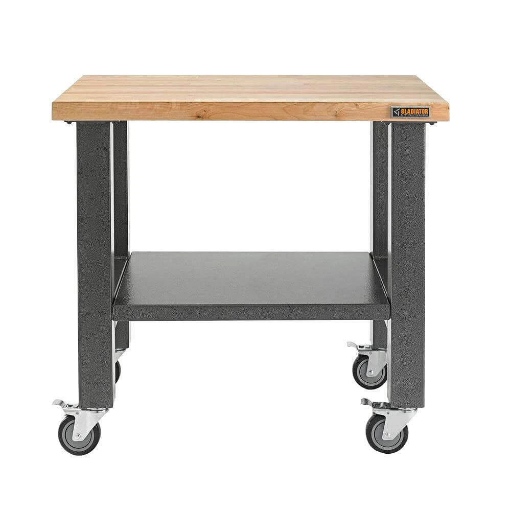 Gladiator Garage Works 3 Ft. Wide Mobile Workbench - Hammered Granite | Electronic Express