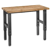 Gladiator 4 ft. Adjustable Height Hardwood Top Workbench | Electronic Express