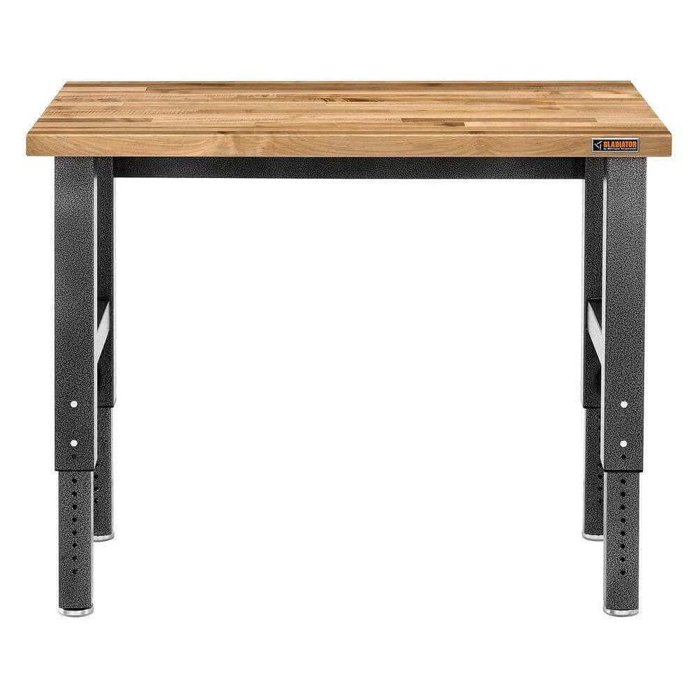 Gladiator 4 ft. Adjustable Height Hardwood Top Workbench | Electronic Express